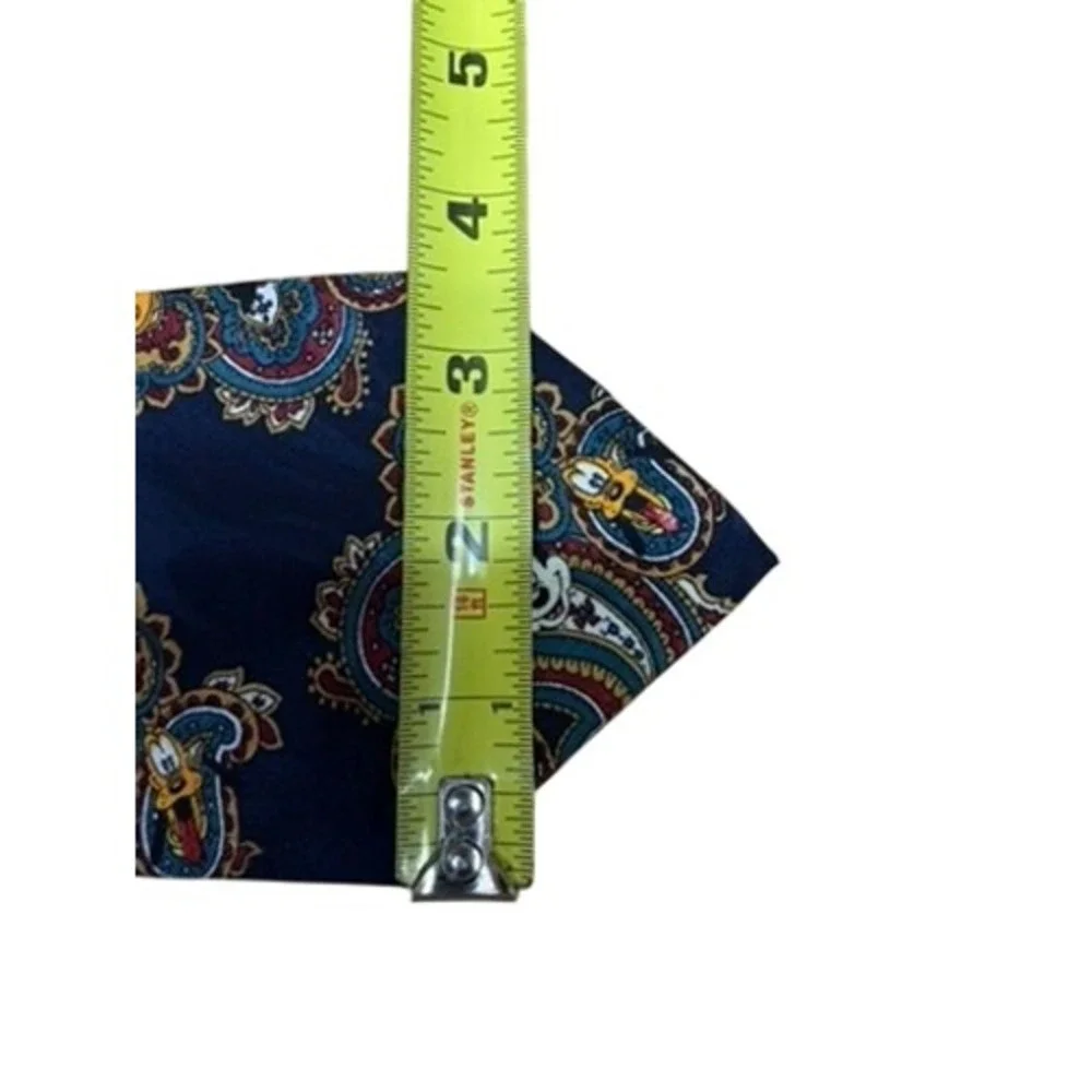 Disney Mickey Mouse Paisley Necktie Blue Polyester Men 
